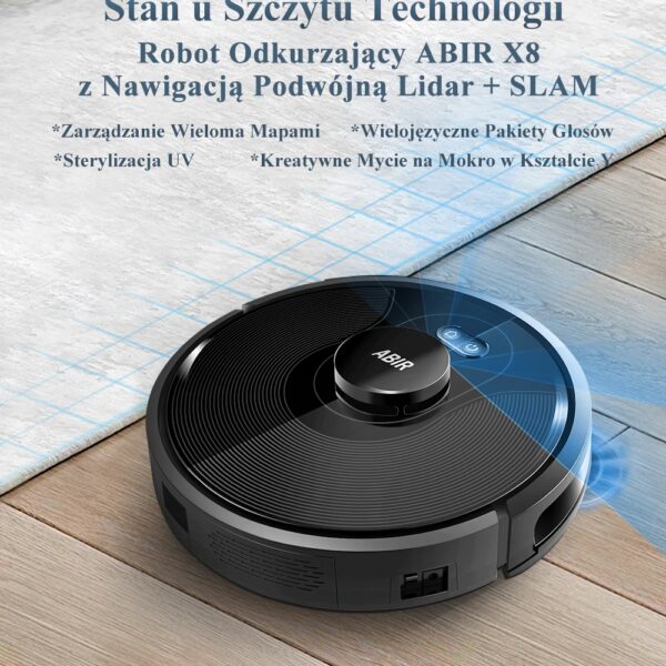 Robot sprzątający ABIR X8 czarny
